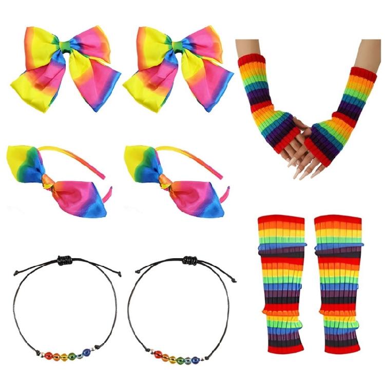 Halloween Costume Fancy Dress Accessories for Women Masquerade Cosplay Headband Earrings Glasses Skirt Gloves Leg Sleeve