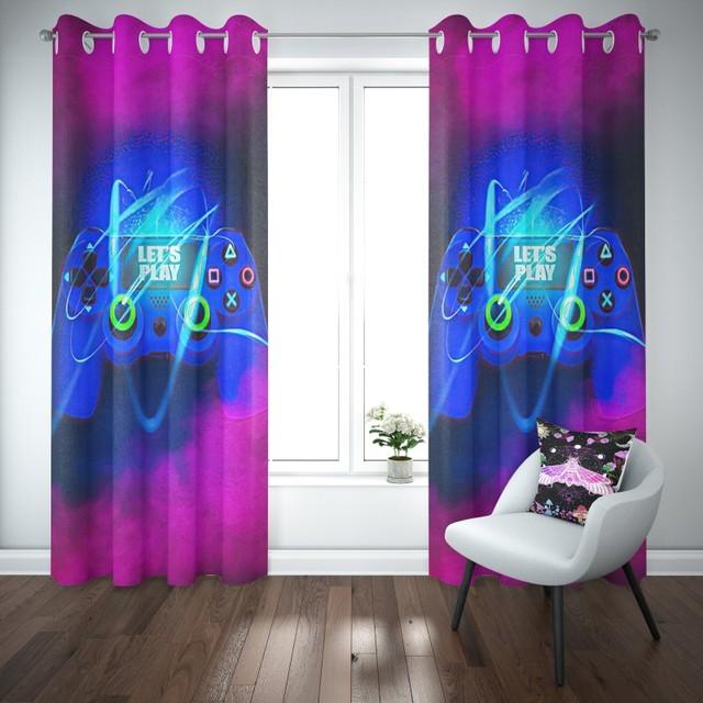 

Роскошные шторы для гостиной, красочные геймпады, затемняющие занавески, игровой контроллер, украшение для спальни, домашний декор в стиле бохо W53.5 X H114cm X 2