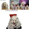 2024 Terrifier 3 Mask Disturbing Black And White Killer Clown Costume Latex Mask