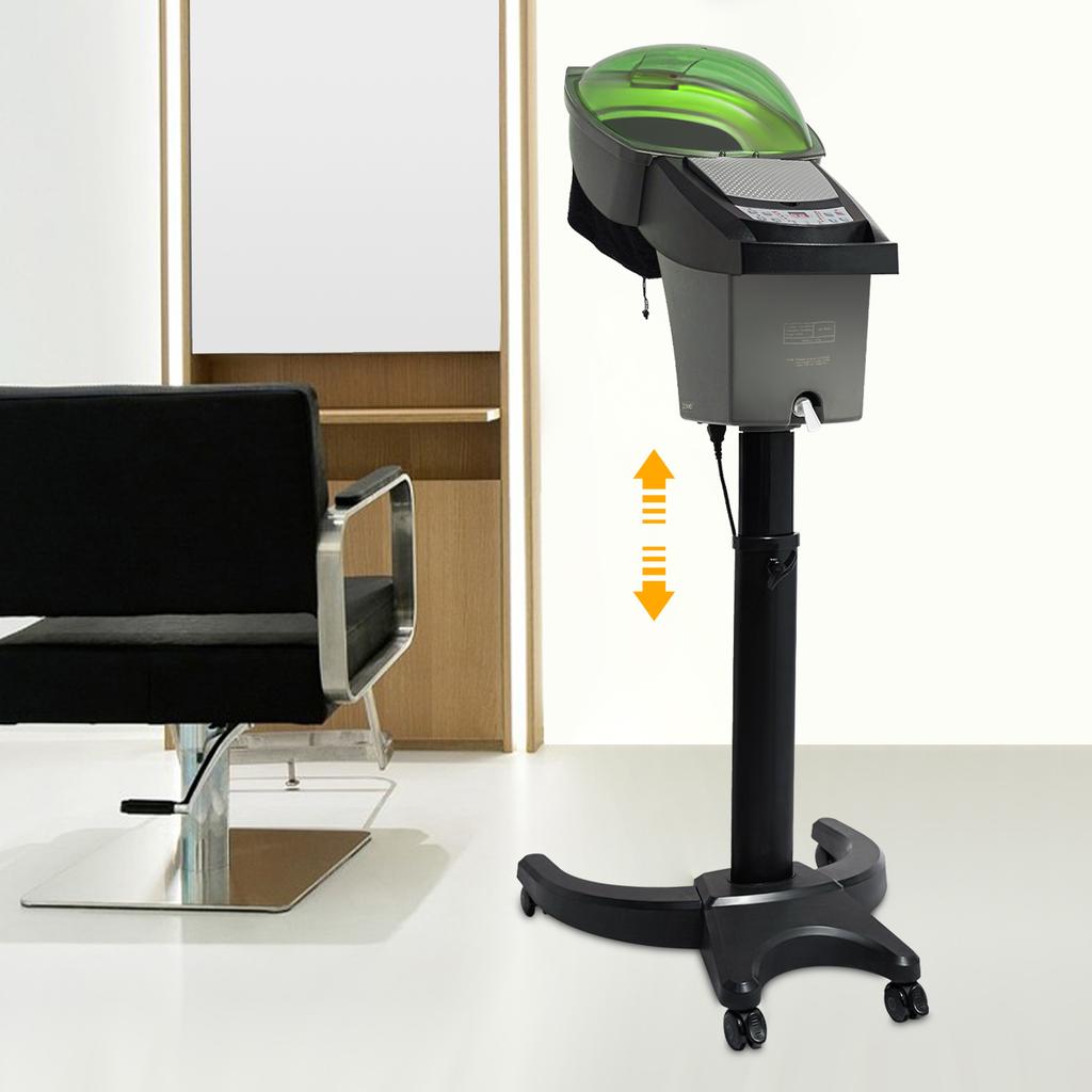 White/Black Plastic Hair Steamer,7 Light Freestanding Hair Steamer 60*58*149cm Adjustable Height for Home,Barber Stores