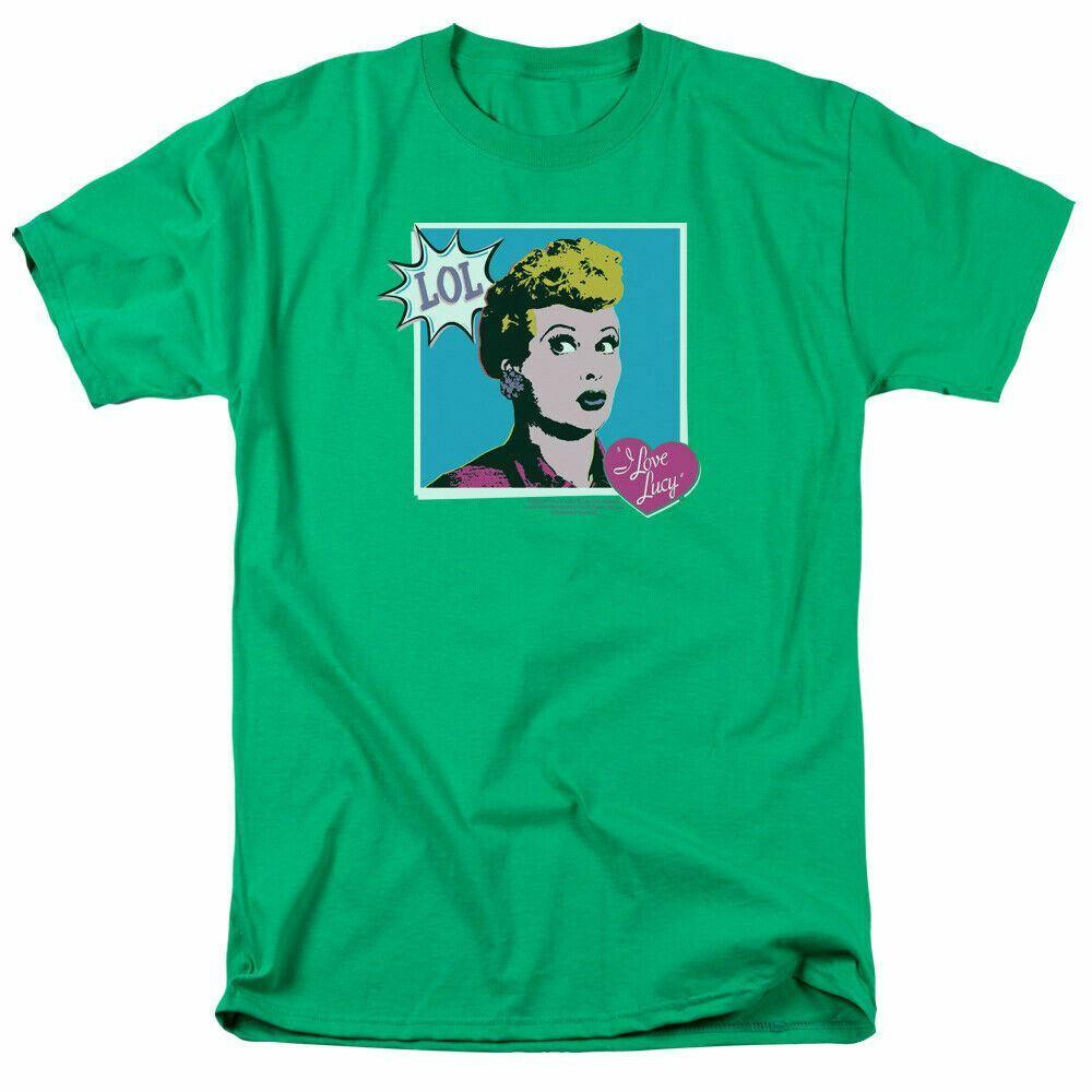 I Love Lucy I Love Worhol LOL Logo T Shirt Mens Licensed Classic TV Kelly Green XXXXL