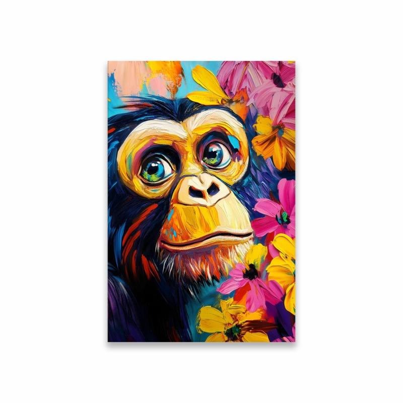 Lebhafter Pavian-Druck Gepard Safari Tier Bunte Drucke Poster Botanisch Nashorn Flamingo Leinwandmalerei Heim Schlafzimmer Dekor