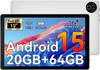 Android 15 Tablet, 10 Inch Tablet, 20GB RAM+64GB ROM (TF 1TB), 5000mAh, 1280 * 800 HD, WiFi 6, Bluetooth 5.4, Dual Cameras, Dual Speakers, Black