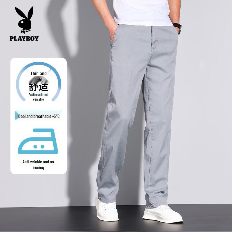 PLAYBOY Men s 2026 Straight-Leg Thin Stretch Jeans 30