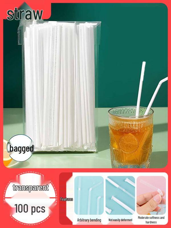 ZISIZ Disposable Plastic Straws