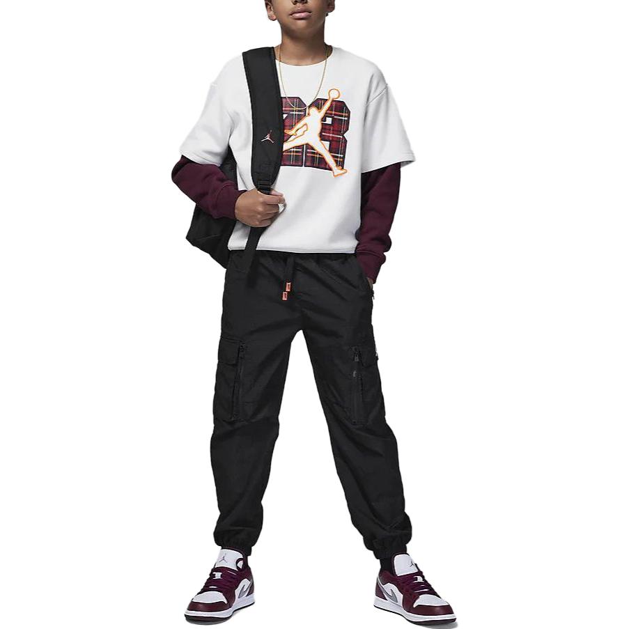 Jordan Sweatshirt Phantom Gray White Kids' FZ1677-030