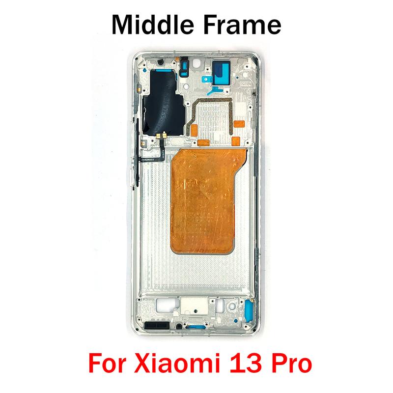Middle Frame For Xiaomi 13 Pro LCD Front Frame Housing Bezel With Side Button Repair Parts