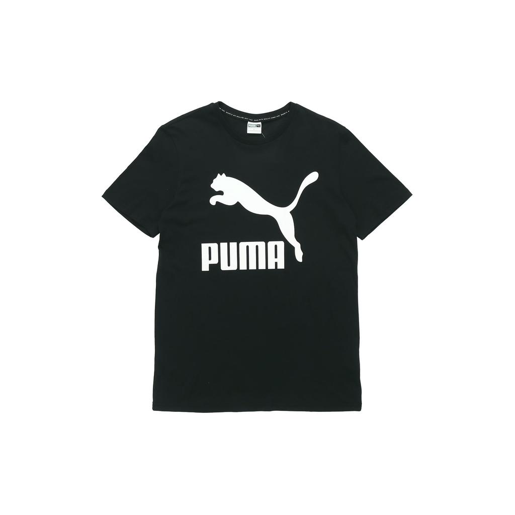 PUMA Classics Logo Casual Short Sleeve T-Shirt Men Tops Black 579405-01