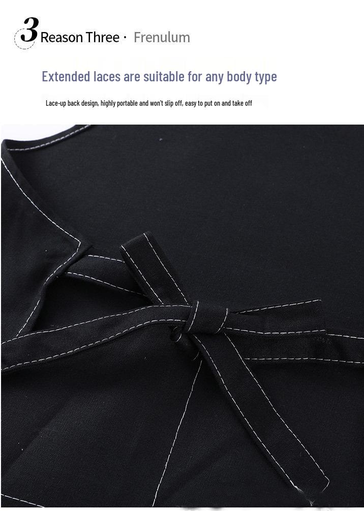 Stain-Proof Canvas Apron with Custom Logo for Western Restaurants, Hot Pot Establishments, and Milk Tea Shops