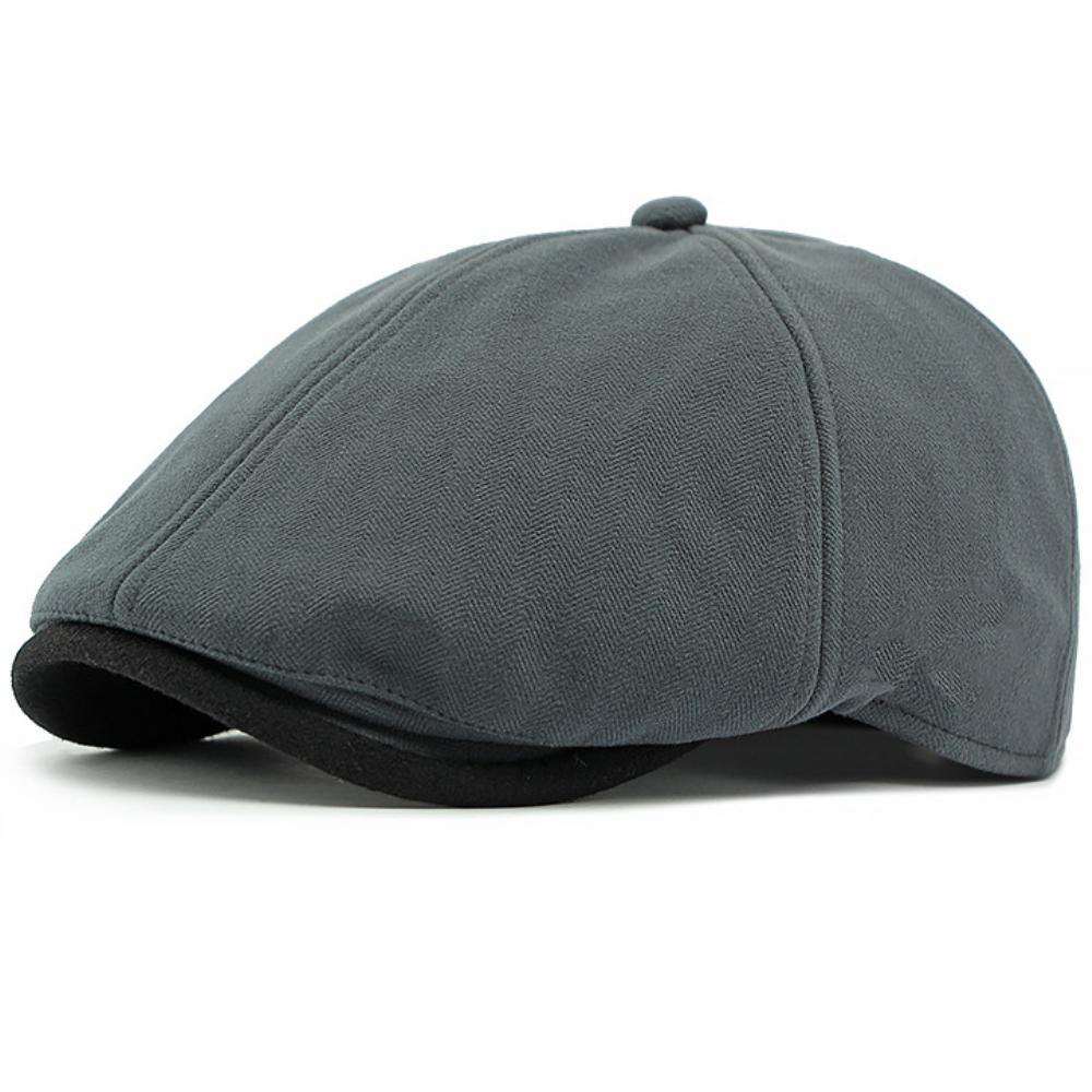 HT4948 Berets for Men Women New Autumn Winter Cap Artist Painter Wool Beret Hat Male Female Ivy Flat Cap Fleece Lined Beret Cap