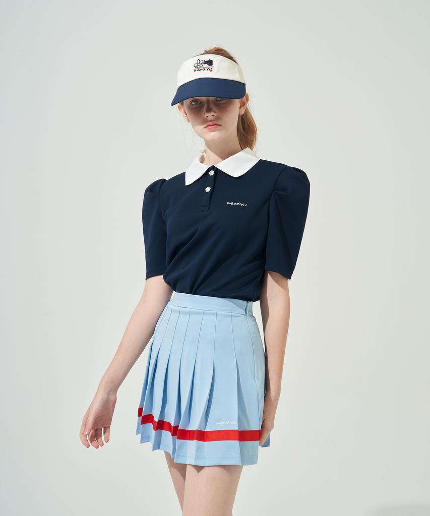 KANDINI Blue Line Pleated Skirt