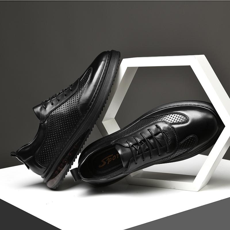 עיצוב חדש נעלי קז'ואל נוחות נעלי גברים אופנה עור אמיתי נעלי גברים מותג יוקרה נעלי ספורט טרקינג לגברים נעלי אימון רב-תכליתיות