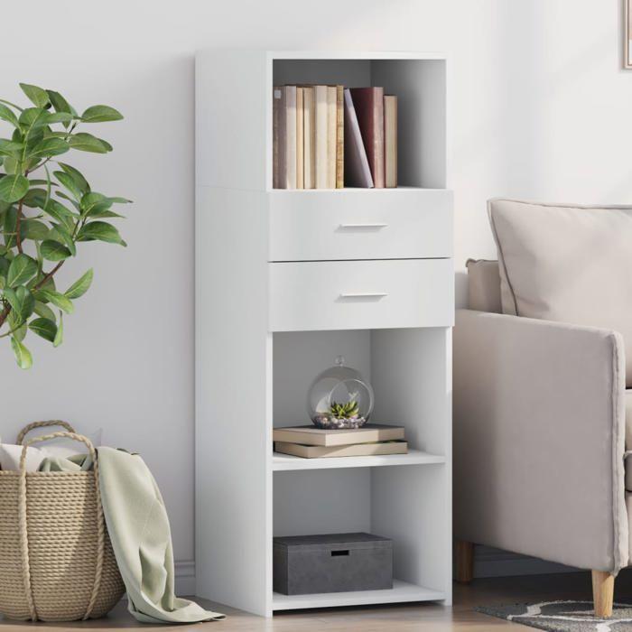 VidaXL Highboard White 45x42.5x124 Cm Engineered Wood, Buffet, Cupboard, Sideboard, Cabinet, Storage Cabinet, 846166