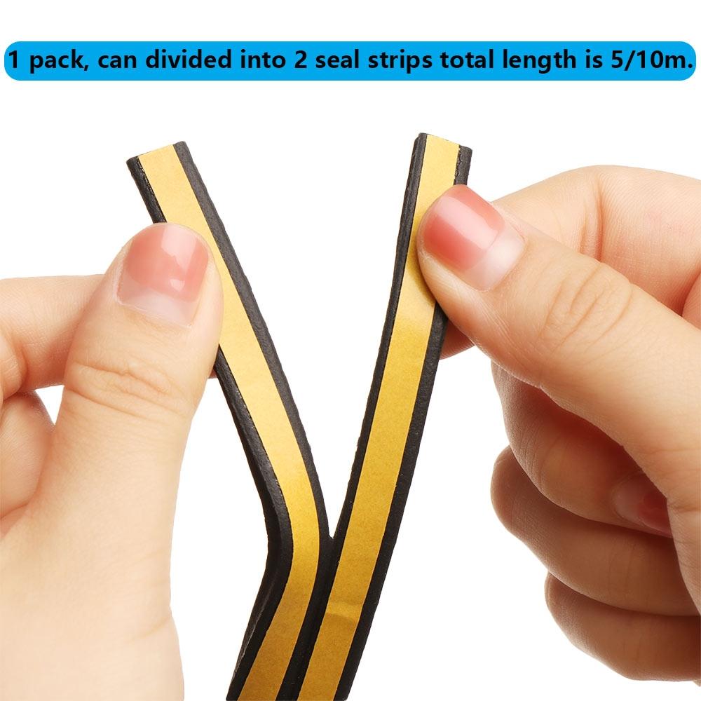 Rubber Foam Window Door Seal Self Adhesive Windproof Tape Door Joint Filler Collision Avoidance Soundproof Sealing Strip