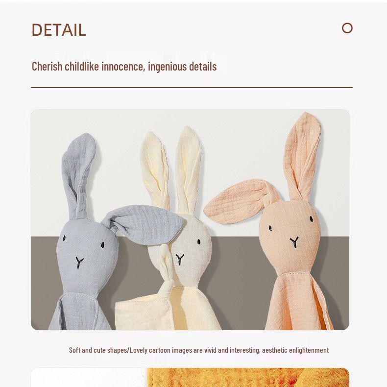 Pure Cotton Baby Comfort Blanket & Rabbit Doll Sleep Companion