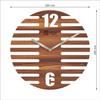 Sunset Design 12 Inch Handcrafted Stylish Elegant Analog Wooden Wall Clock for Living Room Hall Bedroom Office Gifting Asian Red Textured Wood