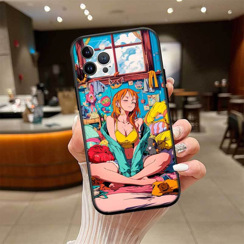One Piece Nami Phone Case for Samsung S20 S21 S21S S22 S23 S24 FE Ultra Plus Lite F06 F16 M06 M16 M56 A07 A17 A36 A37 A55 A57