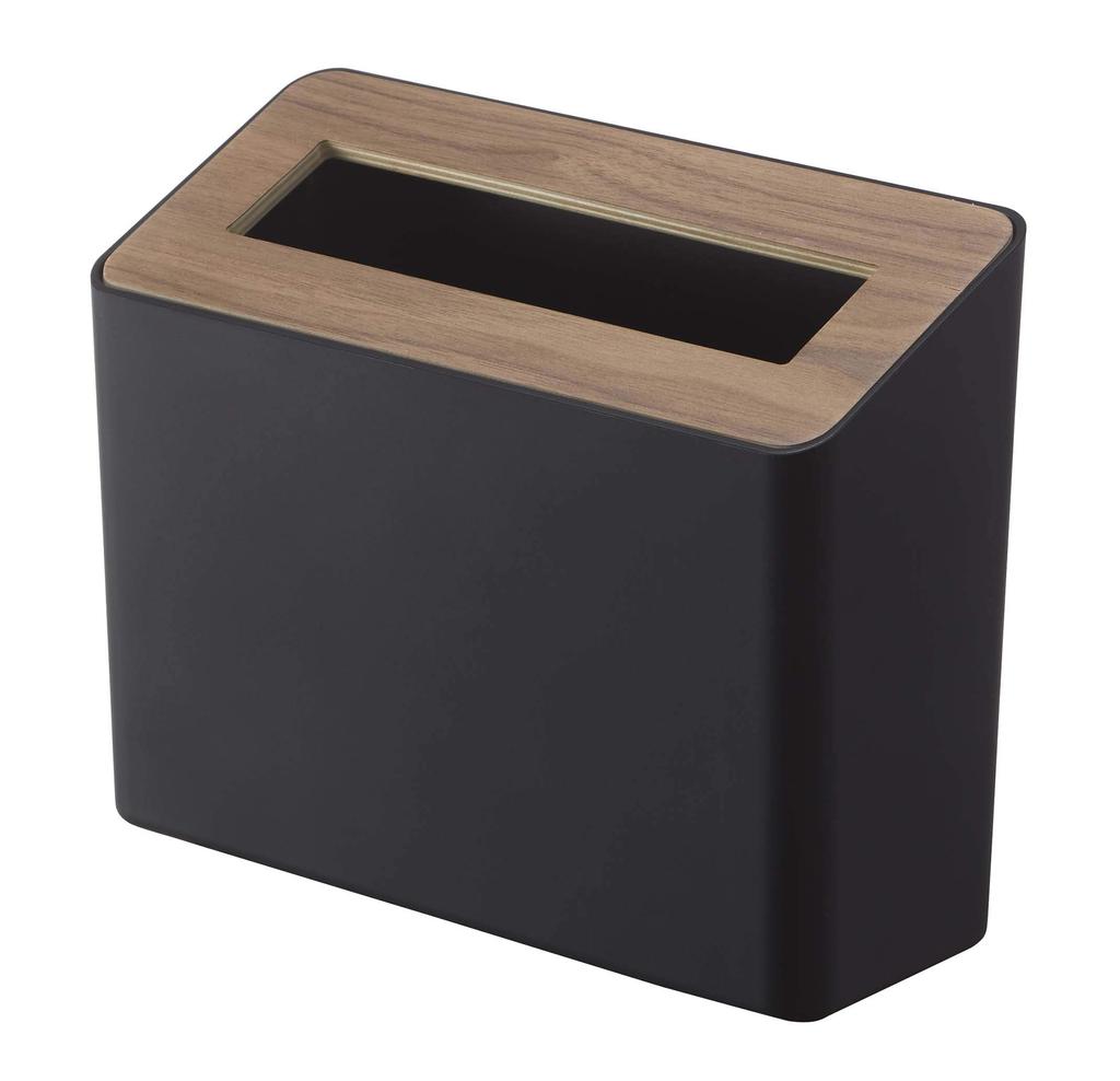 Yamazaki Tabletop Trash Can with W22 x D9 x Slim Suitable for Any 5230 (Yamazaki) Lid, Brown, Approx. H15.5cm, Rin, Design, Place,