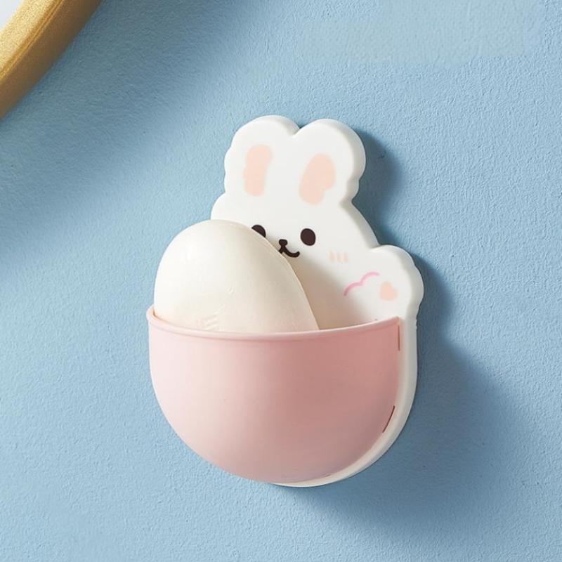 Saboneteira de Parede Desenho Animado Autoadesiva Porta-Canetas de Parede, Armazenamento para Escrita com Canetas Marcadoras, Armazenamento de Mesa, Fofa