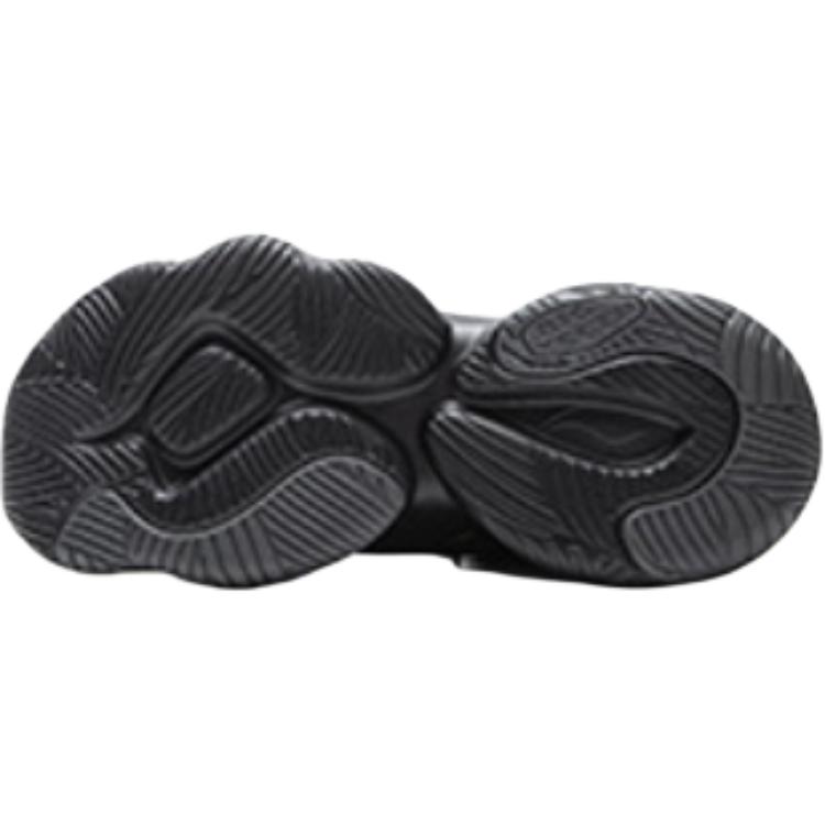 Li Ning YOUNG Sports Life Collection Synthetic Leather Kids Lifestyle Shoes Black Unisex YKCV250-1
