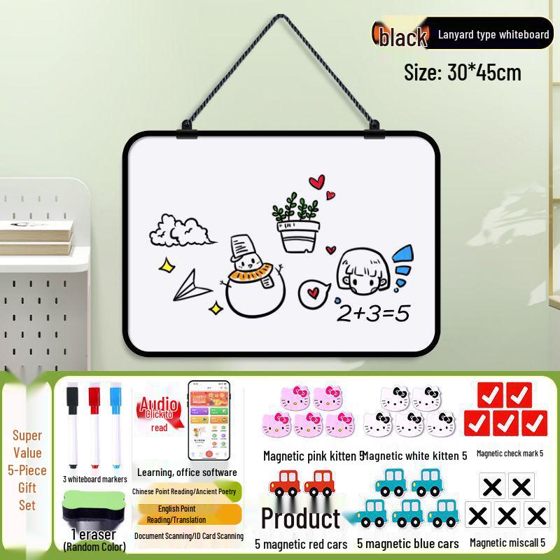 Double-Sided Magnetic Mini Blackboard: Erasable Wall-Mounted Teaching & Drawing Memo Board