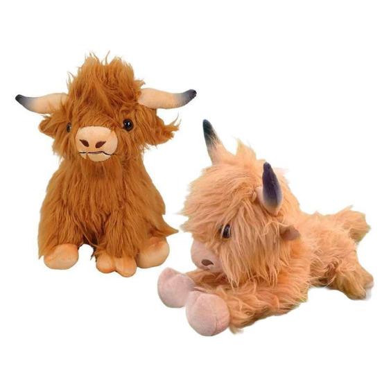 Highland Cow Plush Doll Soft Stuffed Animal Adorable Cattle Plush Toy for Kids Adults