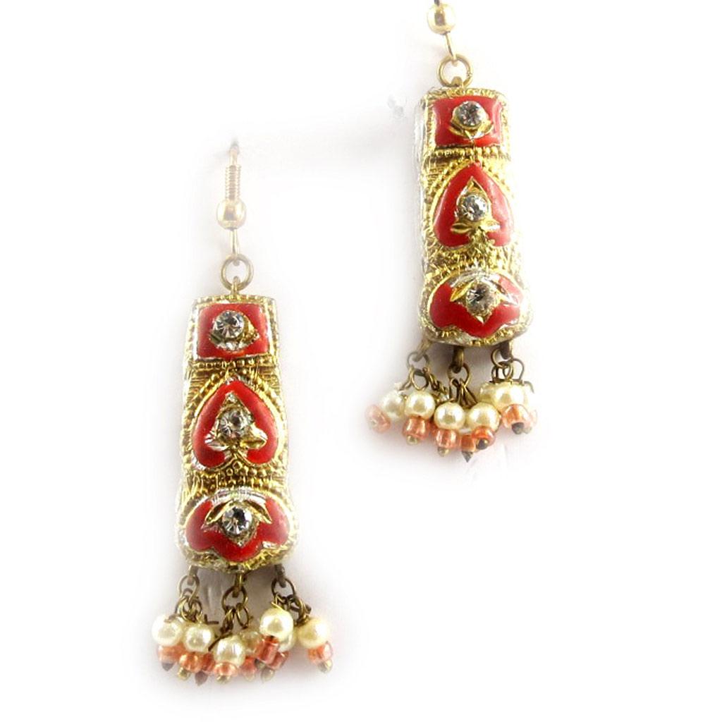 Les Trésors De Lily [B8574] - Šperkový set 'Palanquin' Červeno-Zlatý