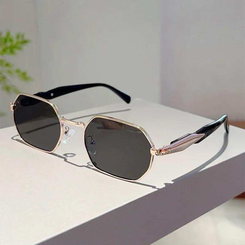 Vintage Polygonal Sunglasses for Men Women Gradient Lens Luxury Brand Design Outdoor Sun Glasses Gafas