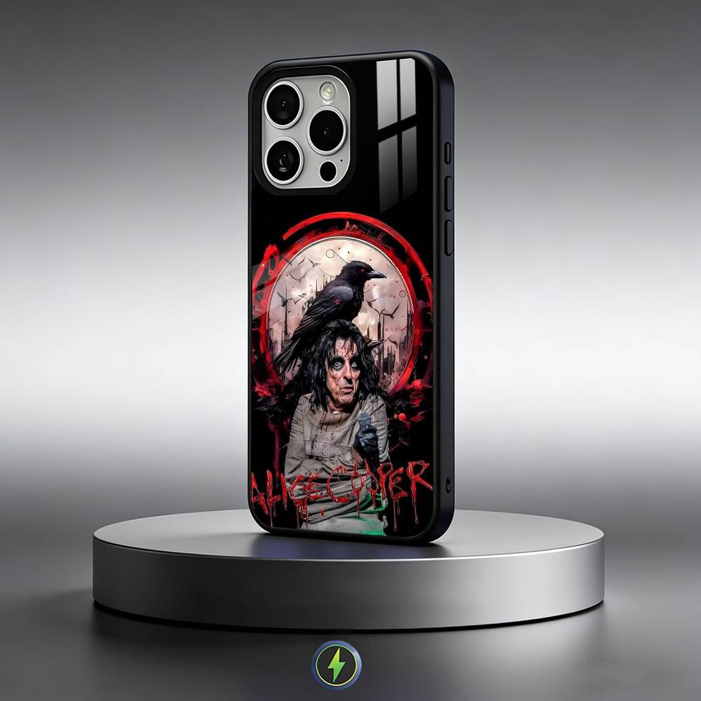 A-Alice Cooper wallpaper  Phone Case For iPhone17,16,15,14,13,12,11 Plus,Pro Max Magnetic For Magsafe Wireless Charging