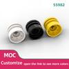 60pcs MOC Parts 55982 Wheel 18 X 14 with Axle Hole Compatible Bricks DIY Assmble Building Blocks Particle Kid Brain Toy Gift