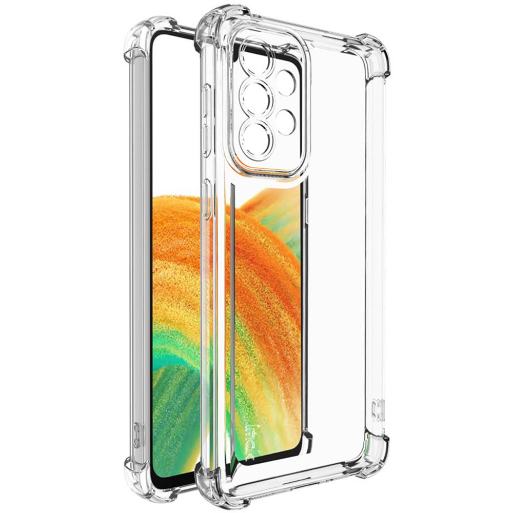 

IMAK UX-4 Series for Samsung Galaxy A33 5G Case Straight Frame Four Corner Shockproof Clear TPU Cover A