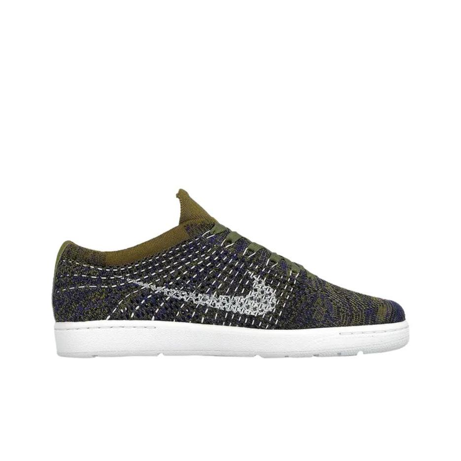 Nike Tennis Classic Ultra Flyknit Olive Flak Women Sneakers Green White-Deep-Royal-Blue-Black 833860-301