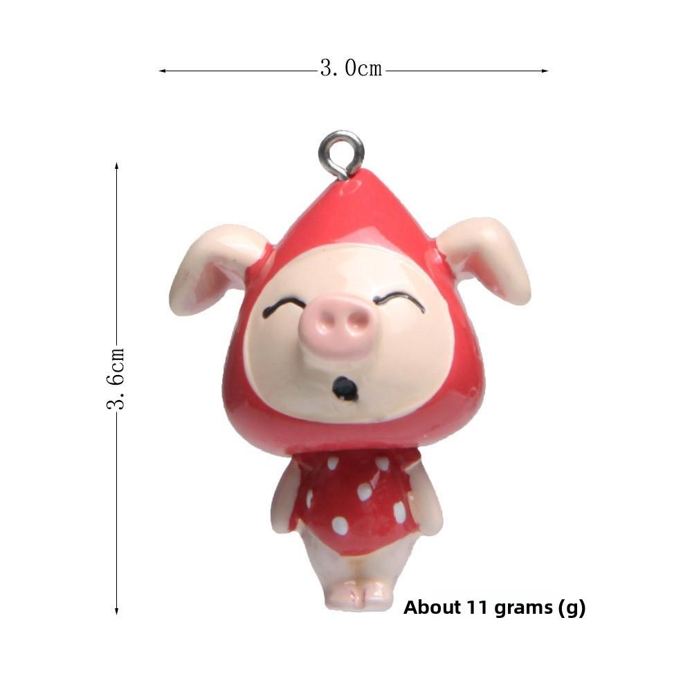 Jenny Pig Fruit Series Keychain Resin Cartoon Accessories For Kids Decor And
