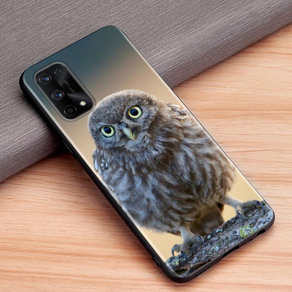 Cute Baby Owl Animal For Realme 10 Case Cover Realme 6 7 8 9 10 11 Pro Plus 8i C20 C21 C21Y C33 C35 C53 C55 Soft Silicone Cases