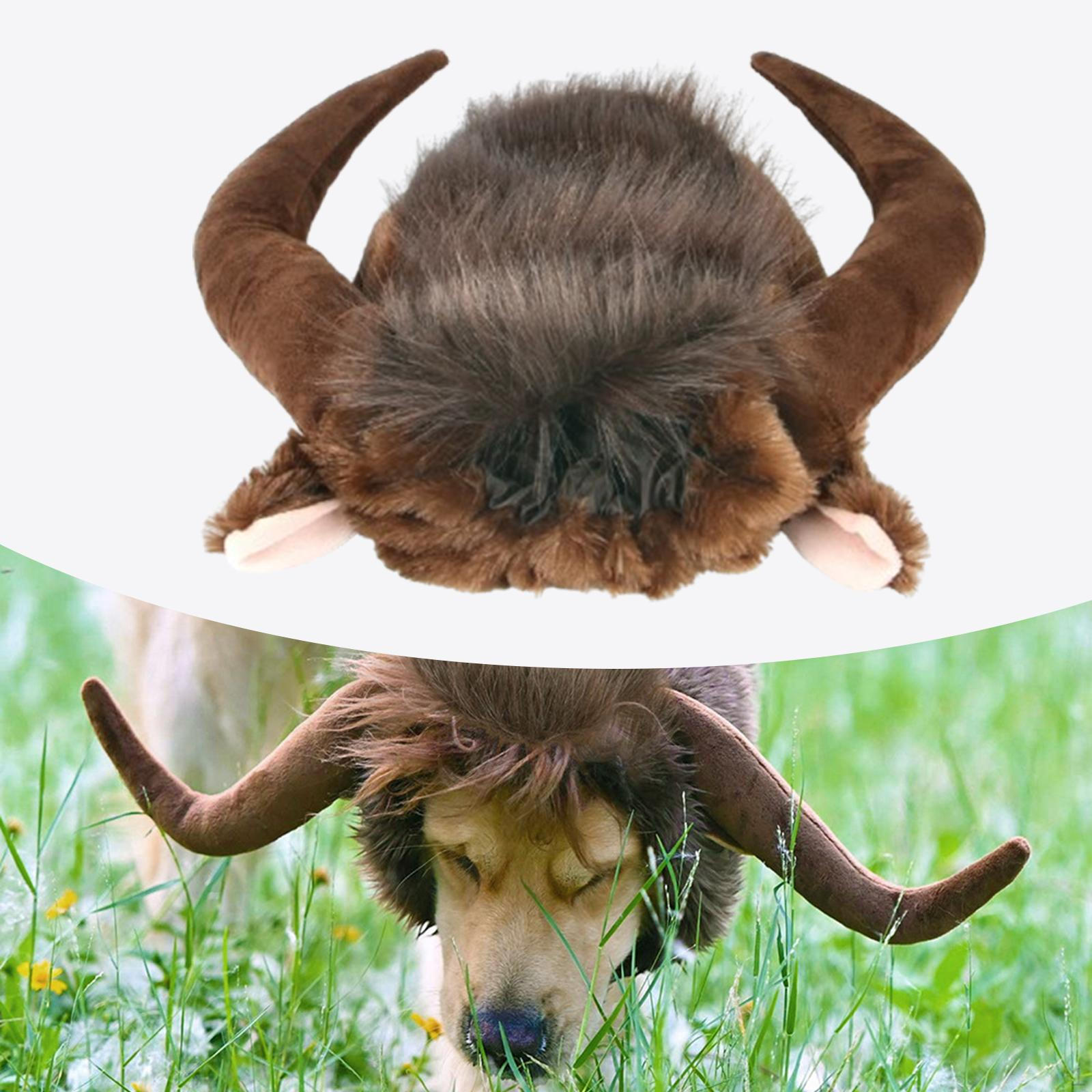 

Собака, новинка для собак, шляпа в виде коровы, головной убор, костюм, плюшевый питомец с быком, для улицы