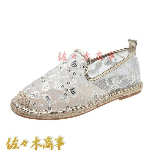 Espadrilles Sabot Outdoor Slippers Women s Beach Sandals Flat Pumps Spring Summer Autumn Mesh Lace Flat Shoes