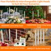 Rechargeable Taper Candles with Remote & 24Pcs Plastic Lamp Head Flickering Flameless Dripping Wax Window Candlesticks Home Deco