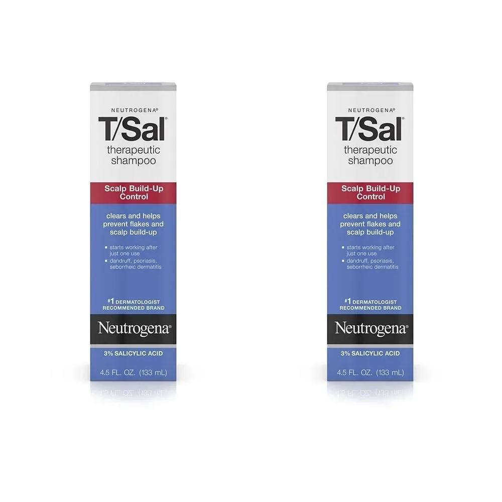 Neutrogena T/Sal Терапевтический шампунь 133 мл 2 шт. Накопления на коже головы Neutrogena T/Sal Терапевтический шампунь, 3% салиц