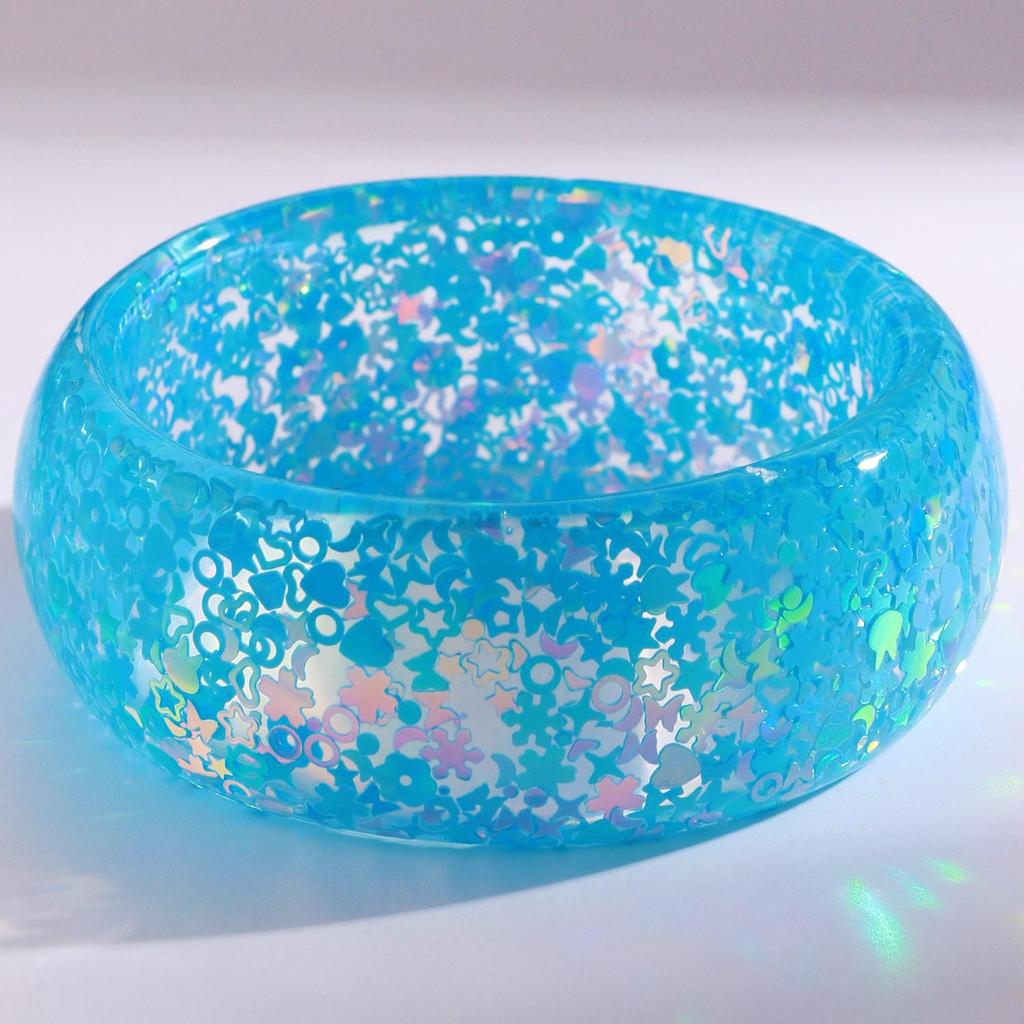 Transparent European & American Retro Resin Irregular Polygon Bracelet - Bold and Unique Hand Jewelry