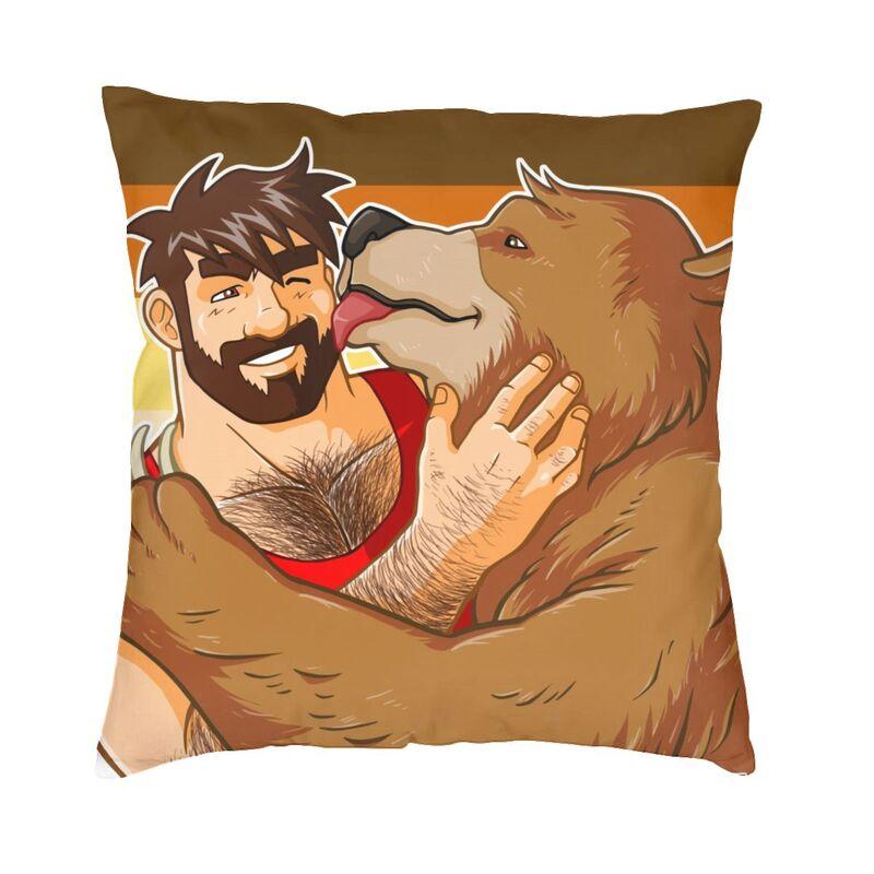 Gay Pride Adam And Ben Like To Play Pillow Living Room Decor Bobo Bear Lgbt Art Cushion Decoration Salon Square Pillowcase