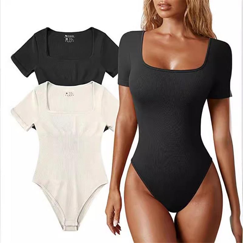 Square Neck Short Sleeve Bodysuit