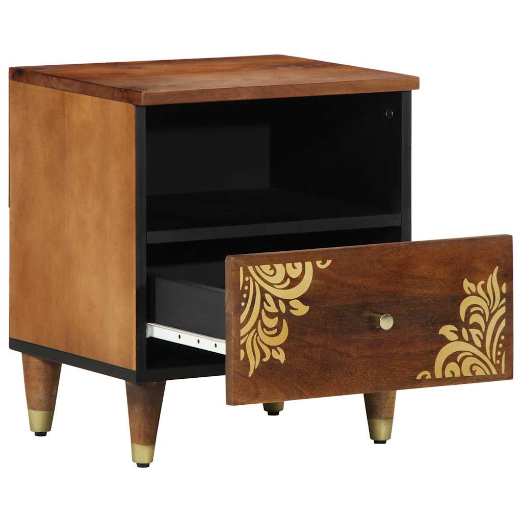 Nightstand Honey Brown 40 x 33 x 46 cm Solid Mango Wood