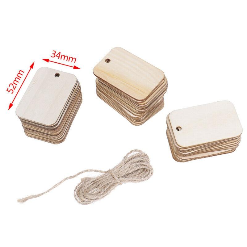 Ornament Labels Sheet Tags Engravin Wooden Hanging Labels DIY Wood Planks