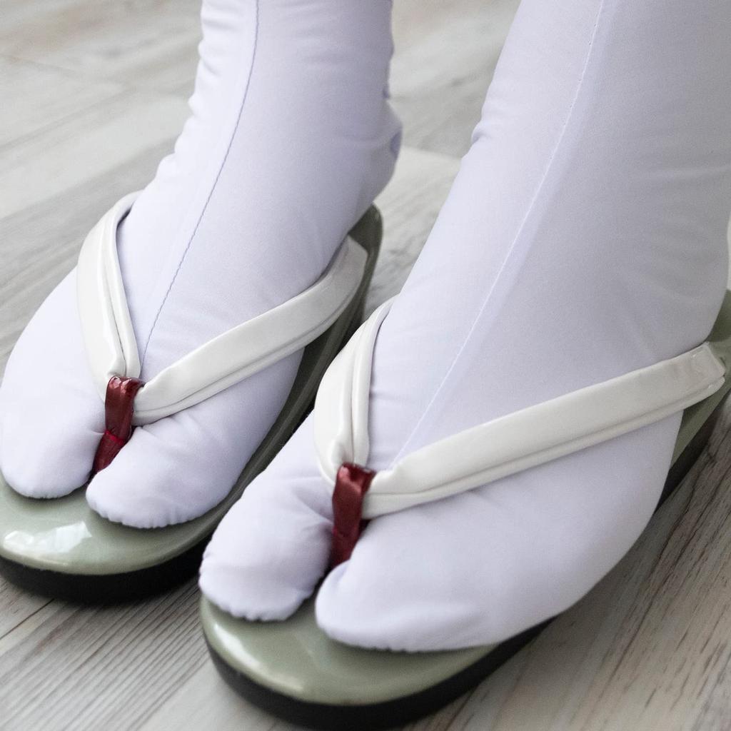 Fukusuke White Tabi Socks with 4 Kohaze Tabi Socks for Women [KYOETSU] Japanese-made (27.5)