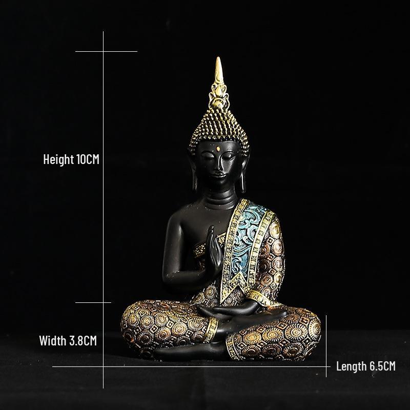 Thai Buddha Resin Statue: Southeast Asian Creative Home Entrance Decor Ornaments
