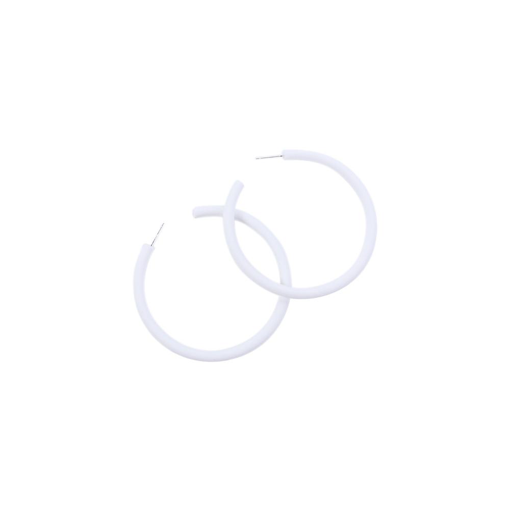 Personality Simple Candy Color Geometric C-shaped Round Earrings Hoop Earrings Women Jewelry