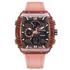 Barrel-Shaped Electronic Watch Waterproof Dual-Display Led Luminous Alarm Clock Men'S Student Electronic Watch