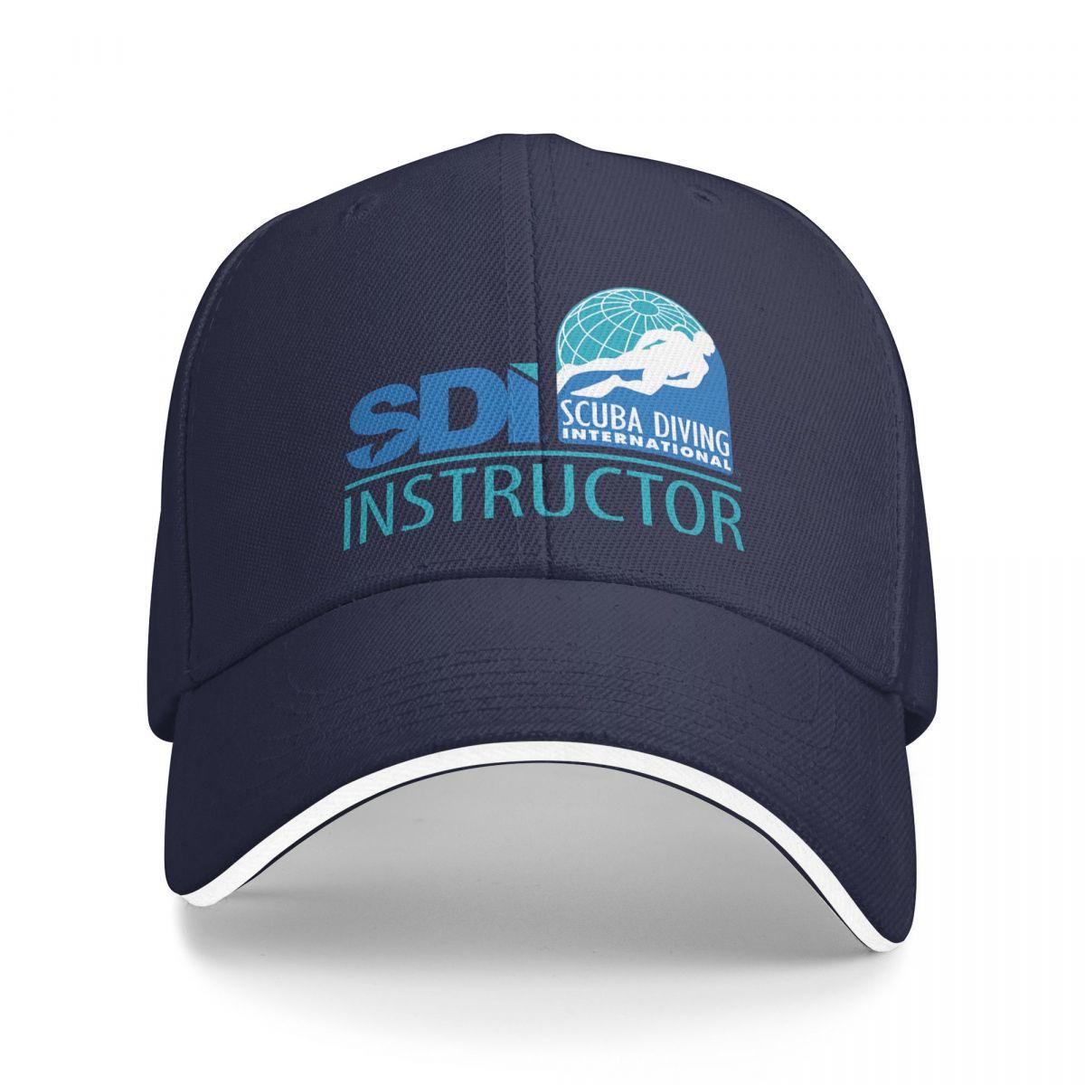 

Scuba Diving International SDI Diving Dive Baseball Cap Men Hats Women Visor Sunprotection Snapback Caps one size темно-синього кольору
