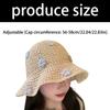 Stylish Foldable Wide Brim Straw Hat For Women Summer Beach Vacation Sun Protection Floral Decor Breathable Design