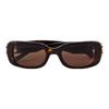 Side Logo Hollow Decoration Irregular Shape Sunglasses Women Sunglasses Brown 751515T00397623